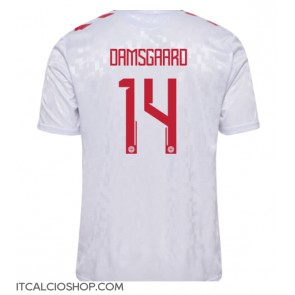 Danimarca Mikkel Damsgaard #14 Seconda Maglia Europei 2024 Manica Corta
